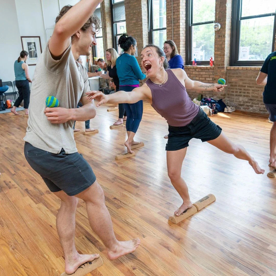 People having fun while training with the SoleMate Kit