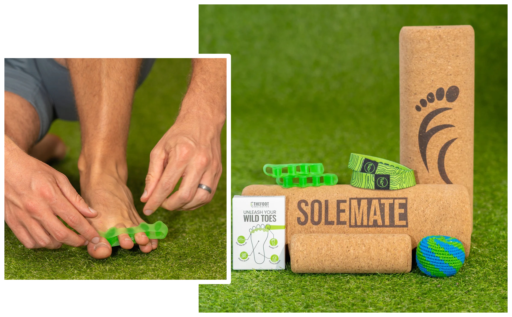 SoleMate kit with a focus on toe spacers
